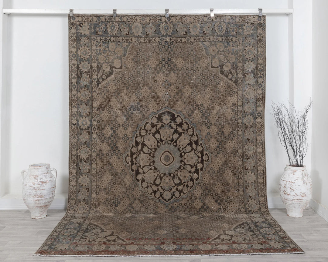 Multicolor Turkish Oushak Rug 6'9" x 10'2" Hand-Knotted | No. VR58676
