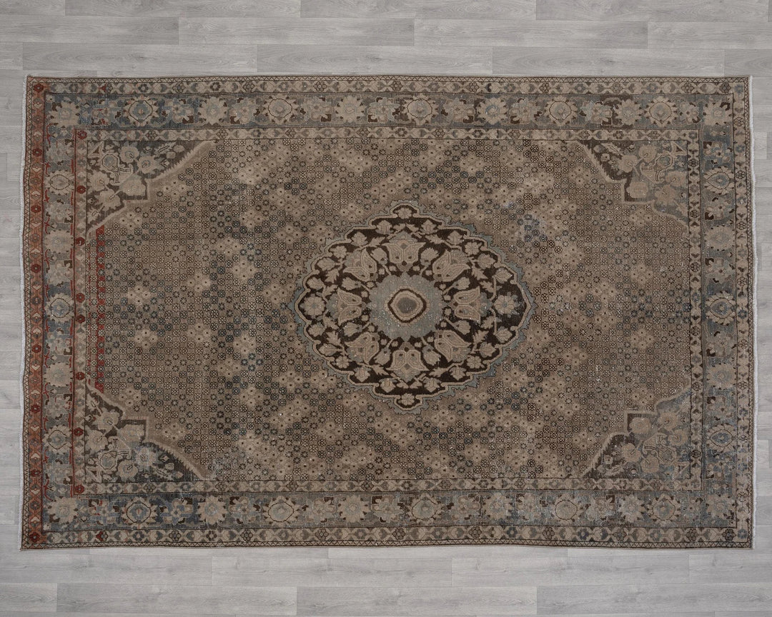 Multicolor Turkish Oushak Rug 6'9" x 10'2" Hand-Knotted | No. VR58676
