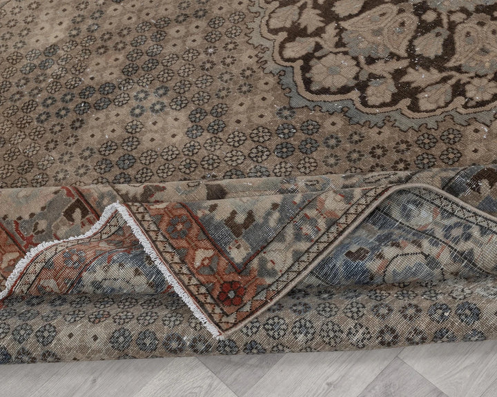 Multicolor Turkish Oushak Rug 6'9" x 10'2" Hand-Knotted | No. VR58676