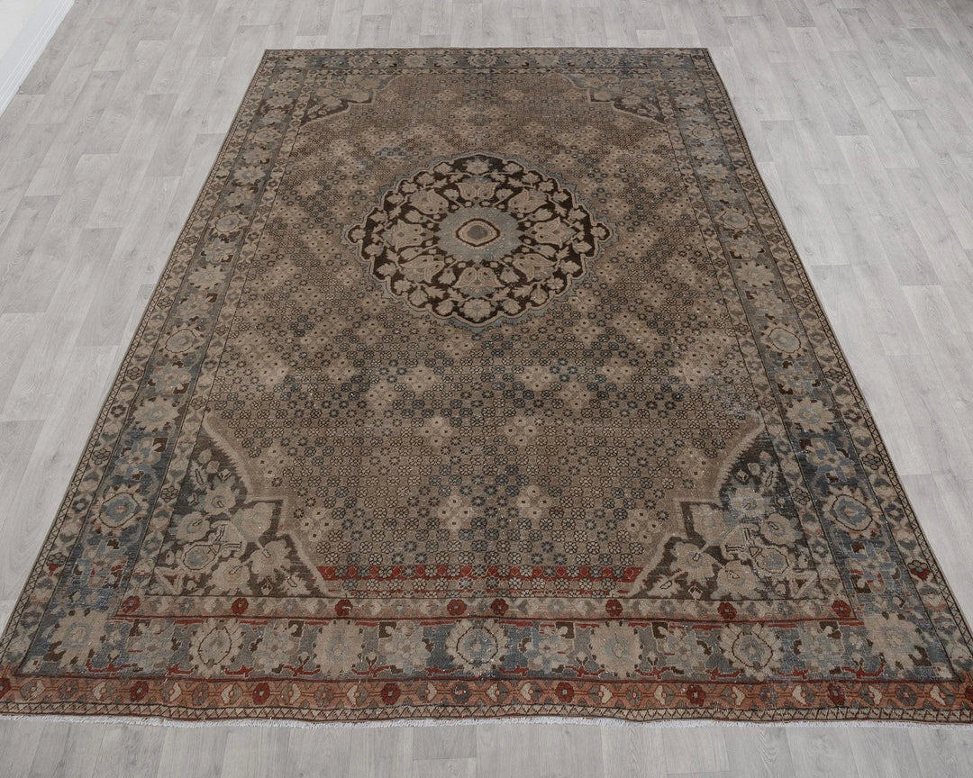 Multicolor Turkish Oushak Rug 6'9" x 10'2" Hand-Knotted | No. VR58676