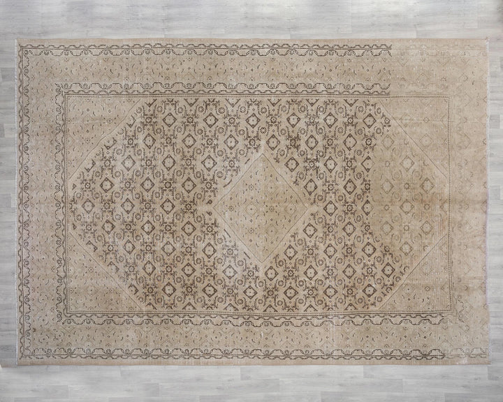 Beige Turkish Oushak Rug 9'7" x 12'6" Hand-Knotted view 9