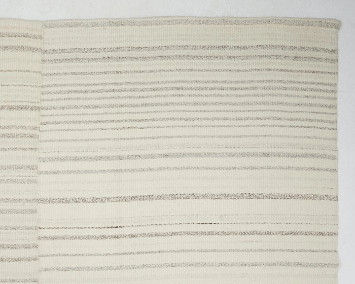 Beige Turkish Kilim Rug 10' x 13' 6" Flat-Weave border