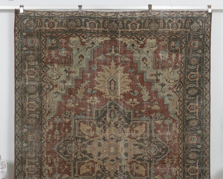 Multicolor Turkish Oushak Rug 6' 11" x 9' 8" Hand-Knotted | No. VR58797