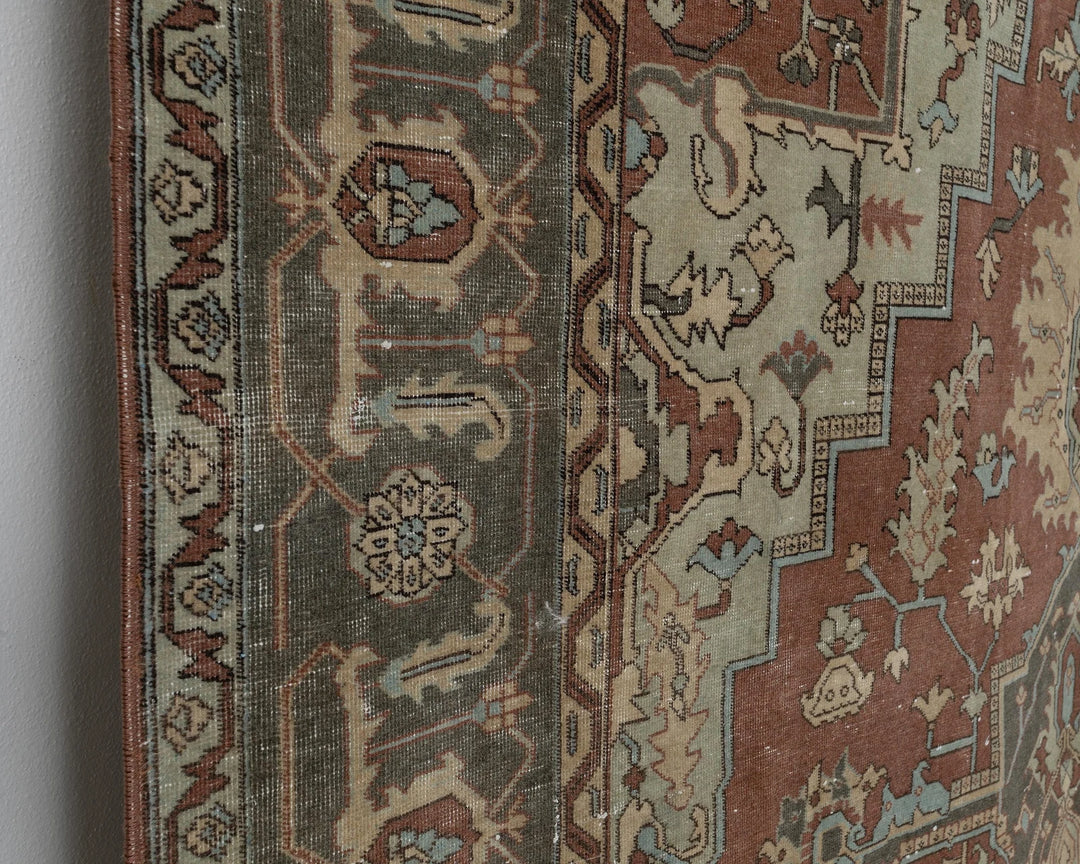 Multicolor Turkish Oushak Rug 6' 11" x 9' 8" Hand-Knotted | No. VR58797