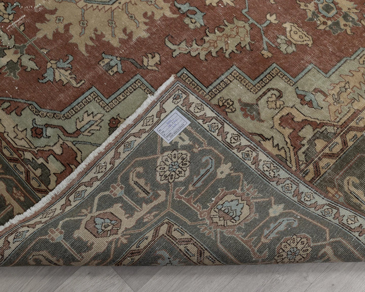 Multicolor Turkish Oushak Rug 6' 11" x 9' 8" Hand-Knotted | No. VR58797