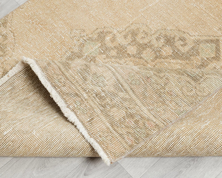 Multicolor Turkish Oushak Rug 3' 3" x 12' 8" Hand-Knotted field