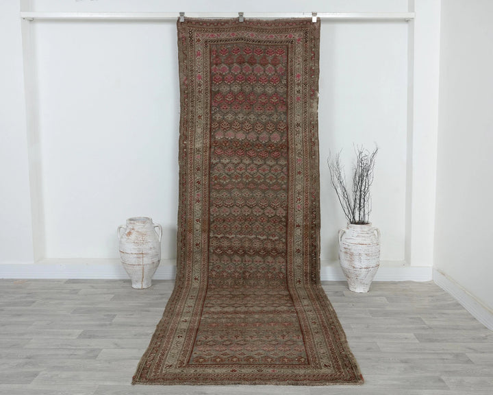 Brown Runner Rug 3' 9" x 11' 4" | No. VR58941