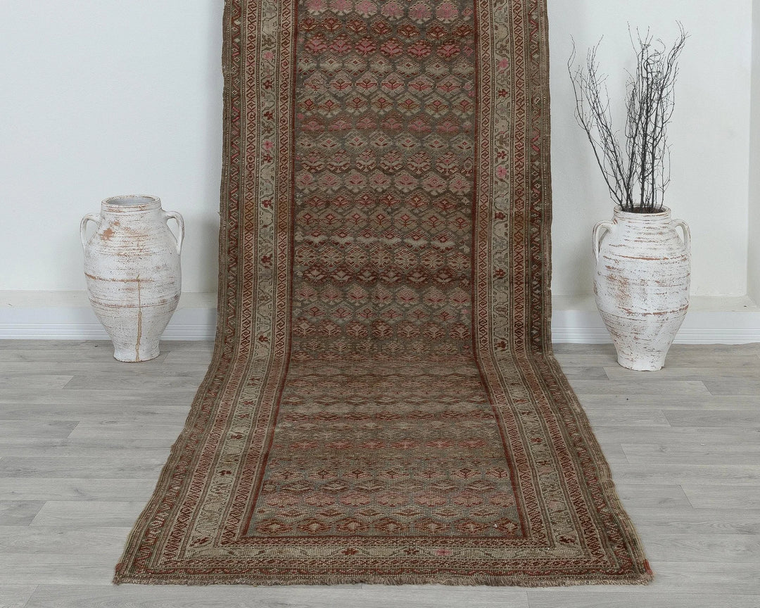 Brown Runner Rug 3' 9" x 11' 4" | No. VR58941