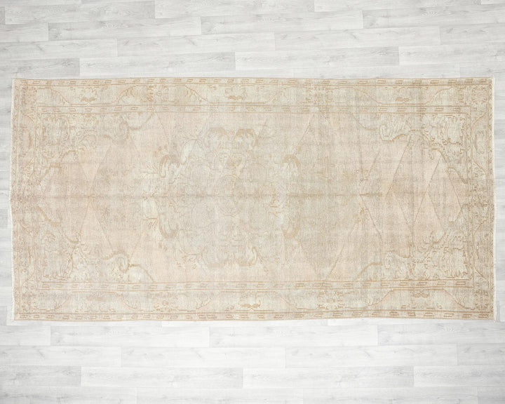 Brown Turkish Oushak Rug 5' 1" x 9' 8" Hand-Knotted | No. VR59065