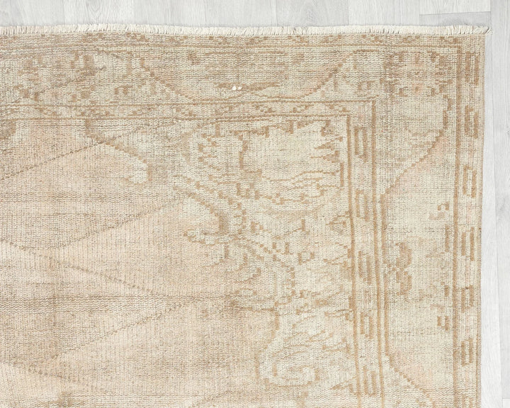 Brown Turkish Oushak Rug 5' 1" x 9' 8" Hand-Knotted | No. VR59065