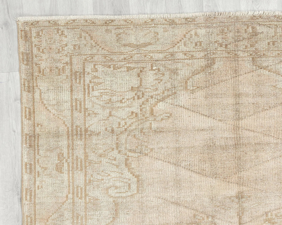 Brown Turkish Oushak Rug 5' 1" x 9' 8" Hand-Knotted | No. VR59065