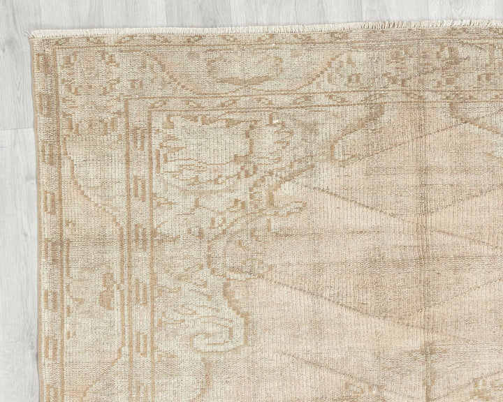 Brown Turkish Oushak Rug 5' 1" x 9' 8" Hand-Knotted | No. VR59065