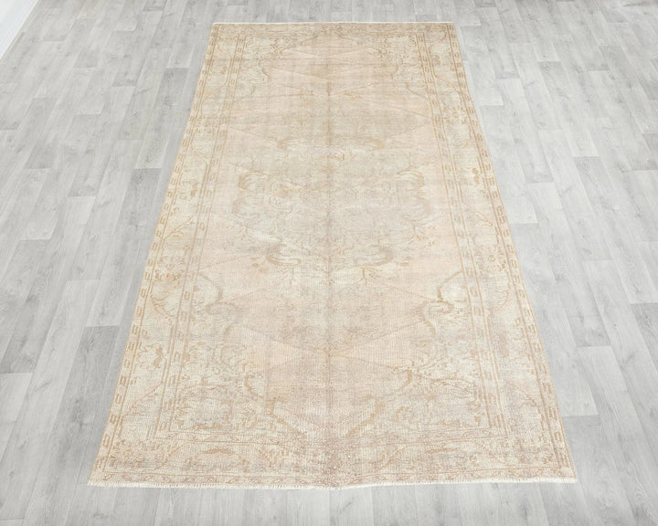 Brown Turkish Oushak Rug 5' 1" x 9' 8" Hand-Knotted | No. VR59065