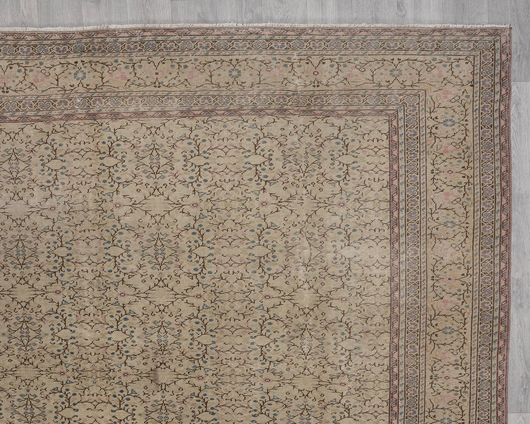 Multicolor Turkish Oushak Rug 8' 5" x 10' 8" Hand-Knotted | No. VR59140