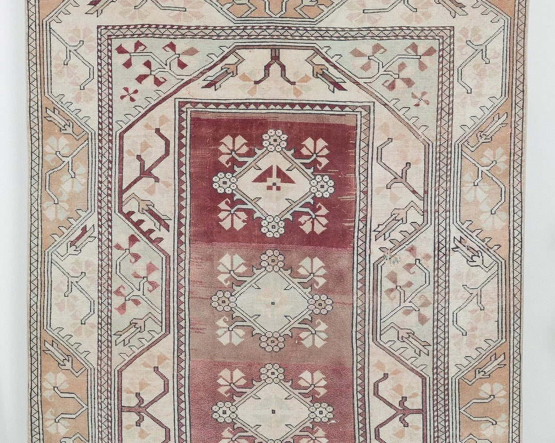 Beige Turkish Oushak Rug 5' x 8' 6" Hand-Knotted | No. VR59164