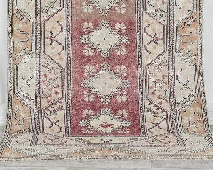 Beige Turkish Oushak Rug 5' x 8' 6" Hand-Knotted | No. VR59164