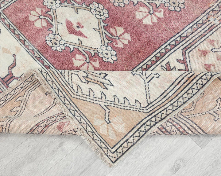 Beige Turkish Oushak Rug 5' x 8' 6" Hand-Knotted | No. VR59164