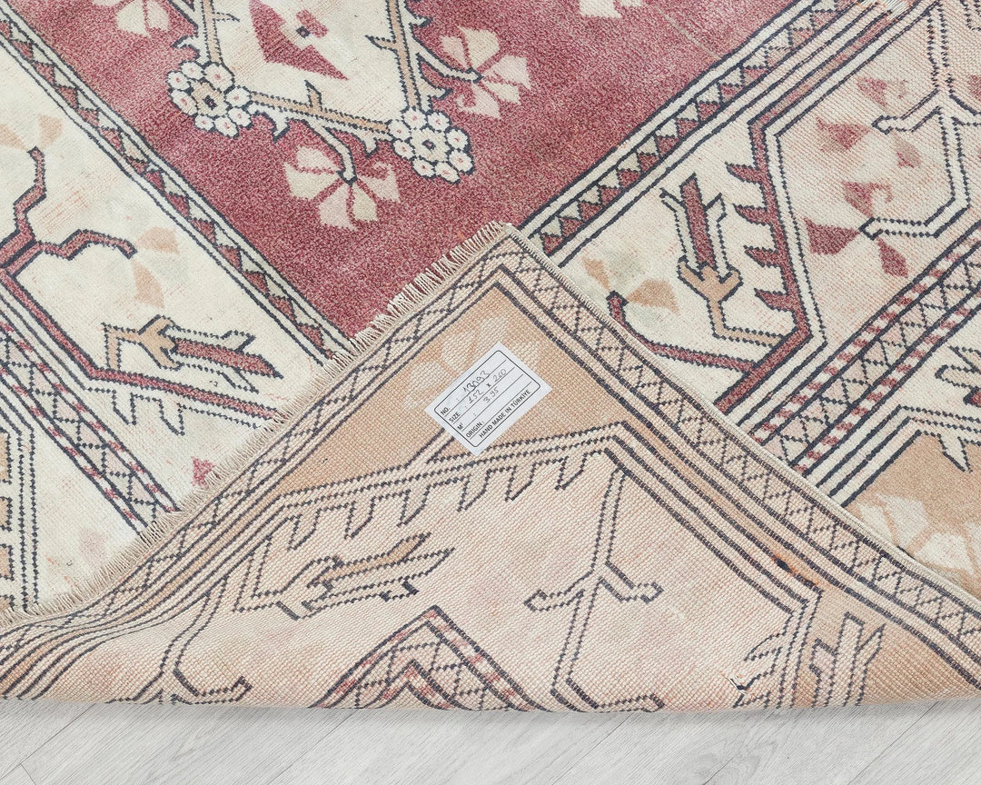 Beige Turkish Oushak Rug 5' x 8' 6" Hand-Knotted | No. VR59164