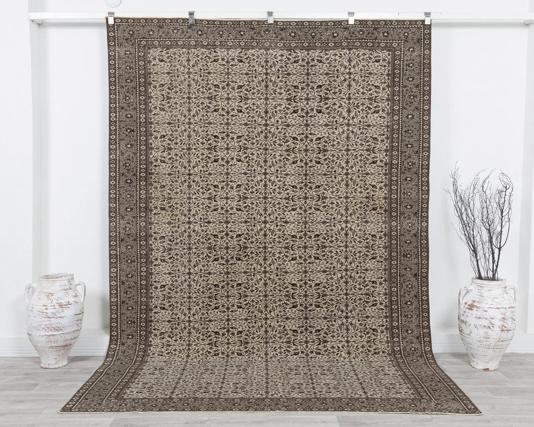 Multicolor Turkish Oushak Rug 6' 6" x 9' 6" Hand-Knotted | No. VR59339