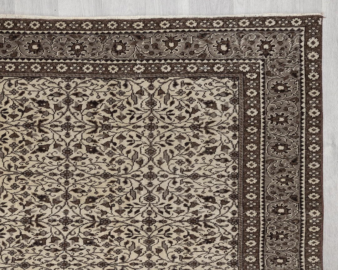 Multicolor Turkish Oushak Rug 6' 6" x 9' 6" Hand-Knotted | No. VR59339
