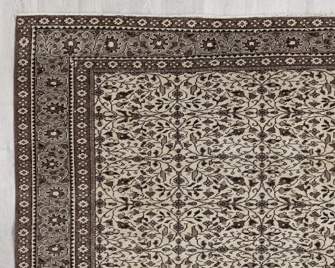Multicolor Turkish Oushak Rug 6' 6" x 9' 6" Hand-Knotted | No. VR59339