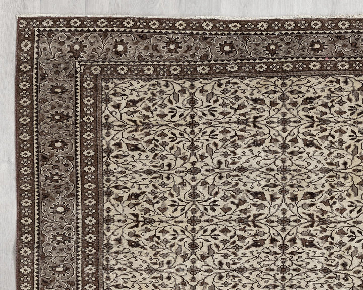 Multicolor Turkish Oushak Rug 6' 6" x 9' 6" Hand-Knotted | No. VR59339