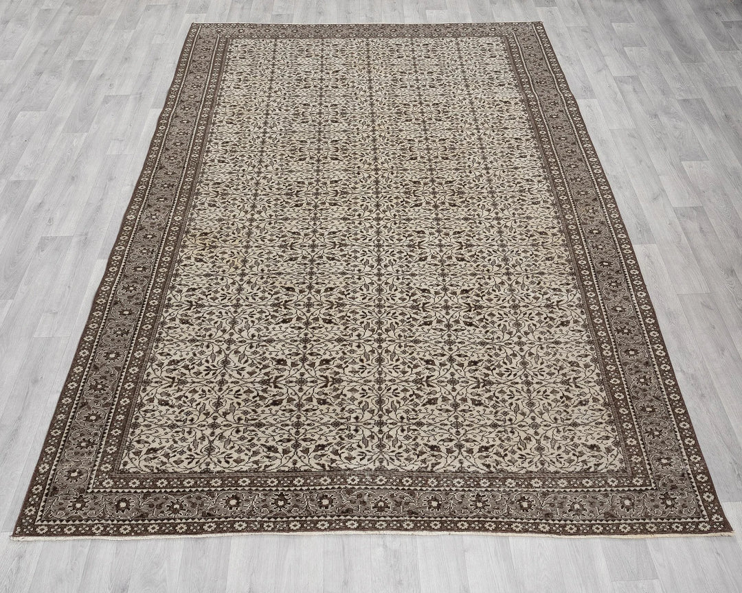 Multicolor Turkish Oushak Rug 6' 6" x 9' 6" Hand-Knotted | No. VR59339
