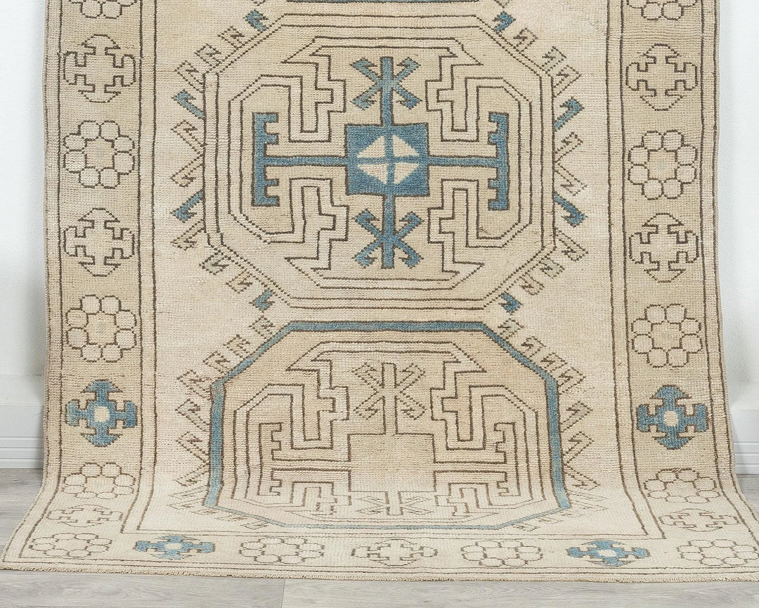 Multicolor Turkish Oushak Rug 3'11" x 6'6" Hand-Knotted | No. VR59372