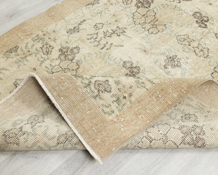 Multicolor Turkish Oushak Rug 3' 8" x 6' 8" Hand-Knotted | No. VR59417