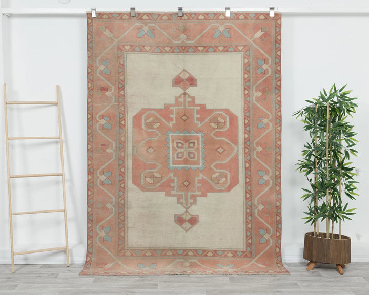 Multicolor Turkish Oushak Rug 5' 1" x 7' 5" Hand-Knotted | No. VR59489