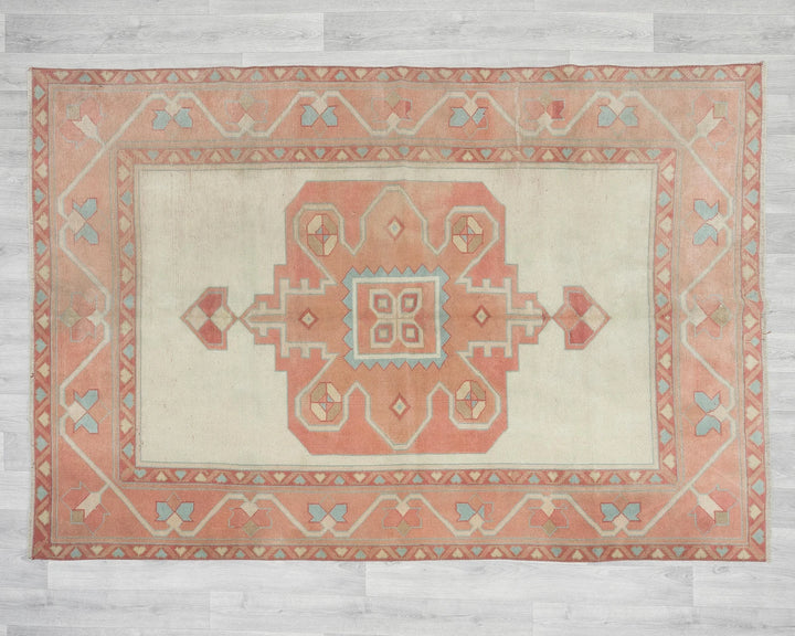 Multicolor Turkish Oushak Rug 5' 1" x 7' 5" Hand-Knotted | No. VR59489
