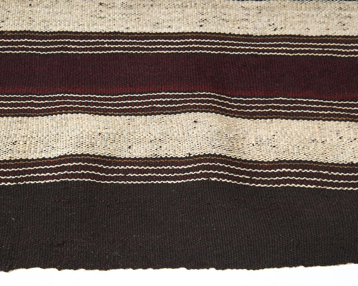 Brown Turkish Kilim Rug 6'6" x 5'3" Flat-Weave | No. VR59495