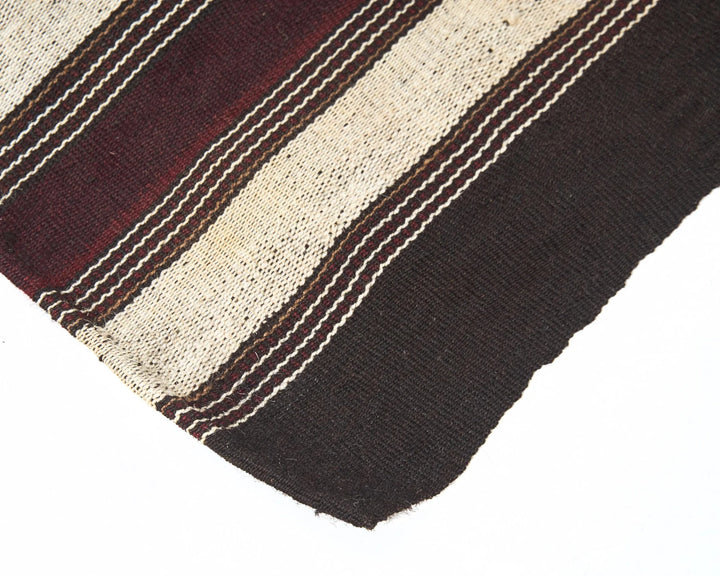 Brown Turkish Kilim Rug 6'6" x 5'3" Flat-Weave | No. VR59495