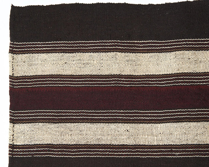 Brown Turkish Kilim Rug 6'6" x 5'3" Flat-Weave | No. VR59495