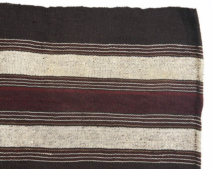 Brown Turkish Kilim Rug 6'6" x 5'3" Flat-Weave | No. VR59495