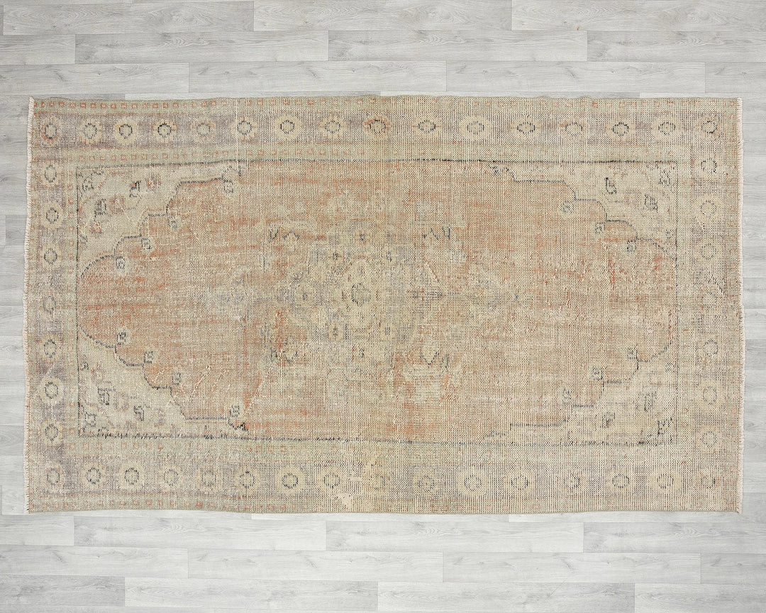 Multicolor Turkish Oushak Rug 5' 7" x 9' 2" Hand-Knotted | No. VR59569