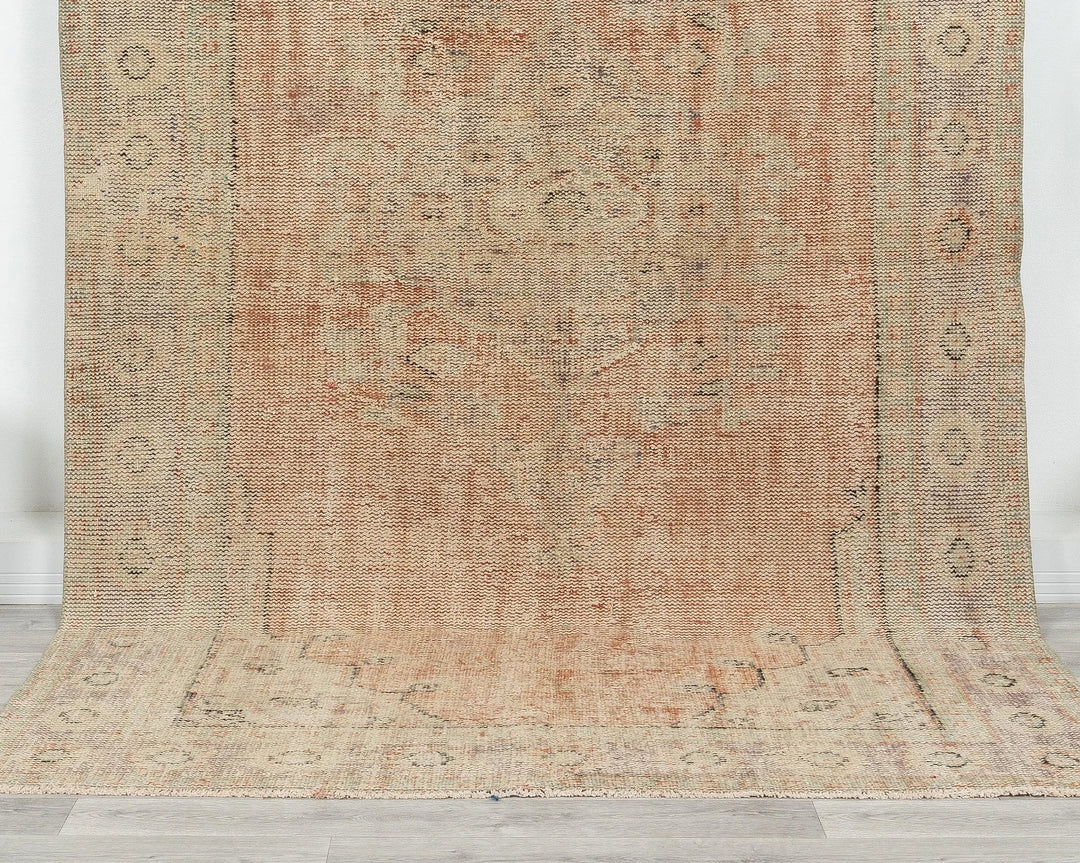 Multicolor Turkish Oushak Rug 5' 7" x 9' 2" Hand-Knotted | No. VR59569