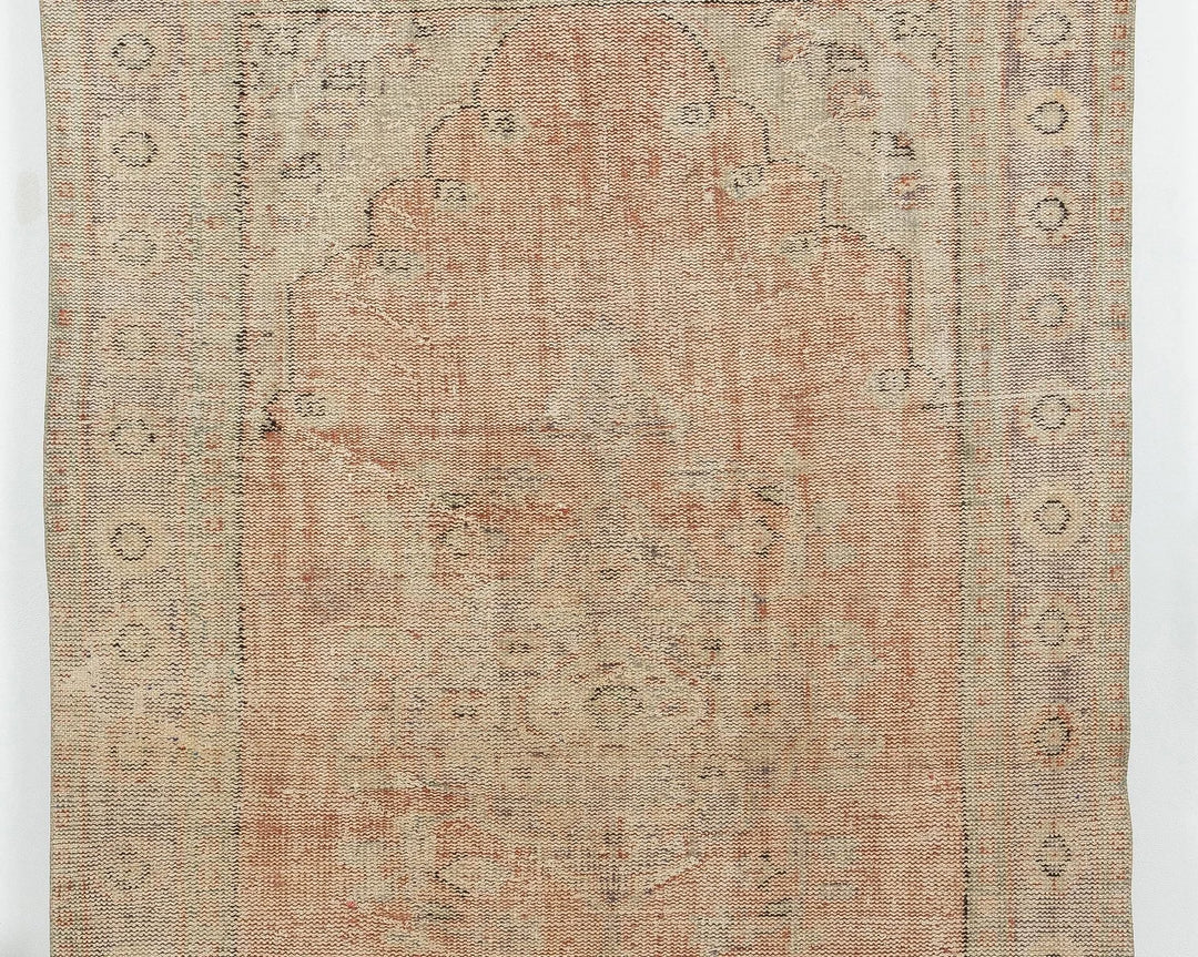 Multicolor Turkish Oushak Rug 5' 7" x 9' 2" Hand-Knotted | No. VR59569