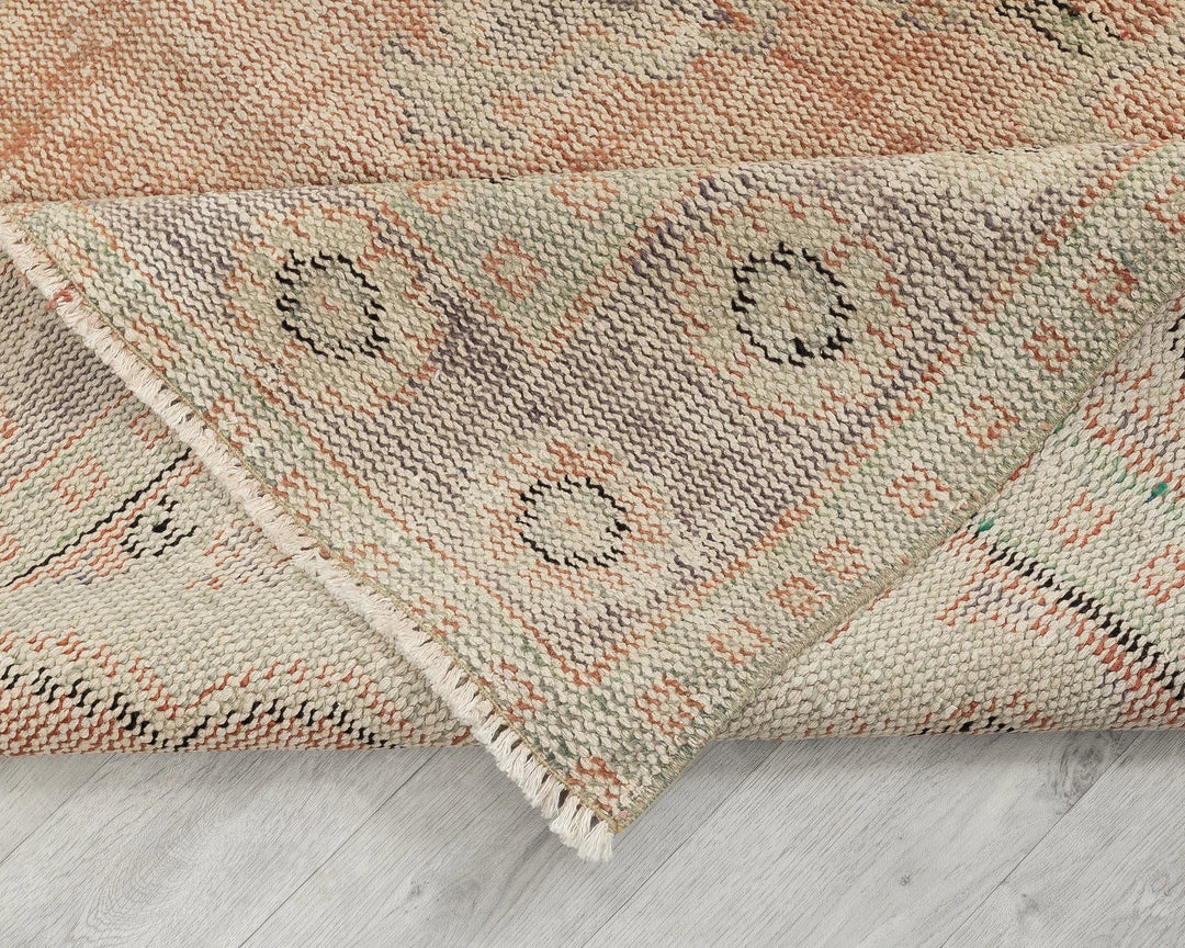 Multicolor Turkish Oushak Rug 5' 7" x 9' 2" Hand-Knotted | No. VR59569