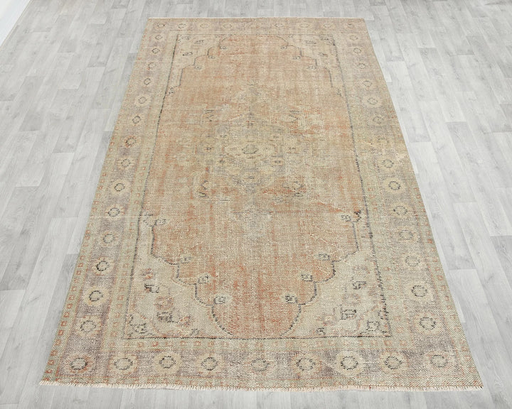 Multicolor Turkish Oushak Rug 5' 7" x 9' 2" Hand-Knotted | No. VR59569