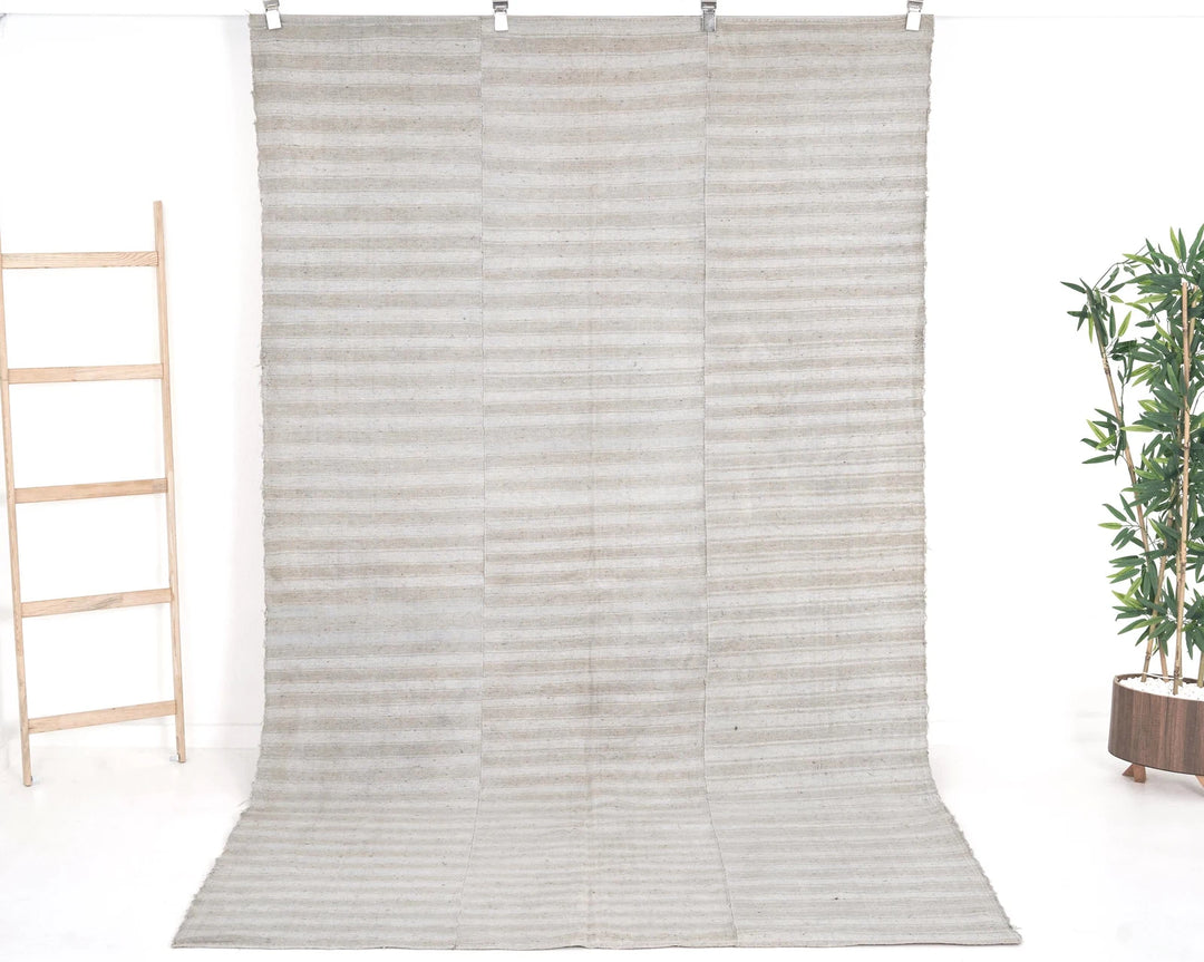 Yellow Turkish Kilim Rug 5' 7" x 9' 3" Flat-Weave | No. VR59588