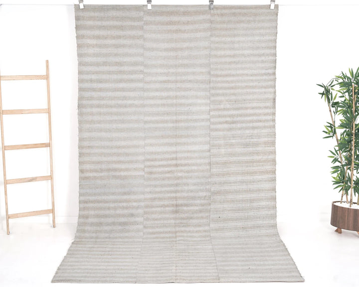 Yellow Turkish Kilim Rug 5' 7" x 9' 3" Flat-Weave | No. VR59588