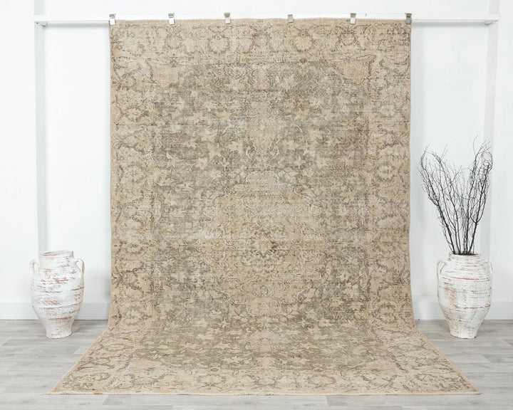 Multicolor Turkish Oushak Rug 6' 7" x 10' Hand-Knotted | No. VR59733