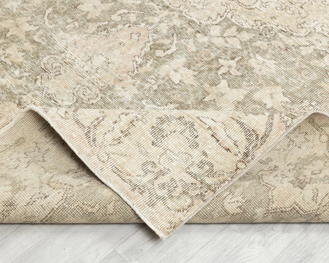 Multicolor Turkish Oushak Rug 6' 7" x 10' Hand-Knotted | No. VR59733