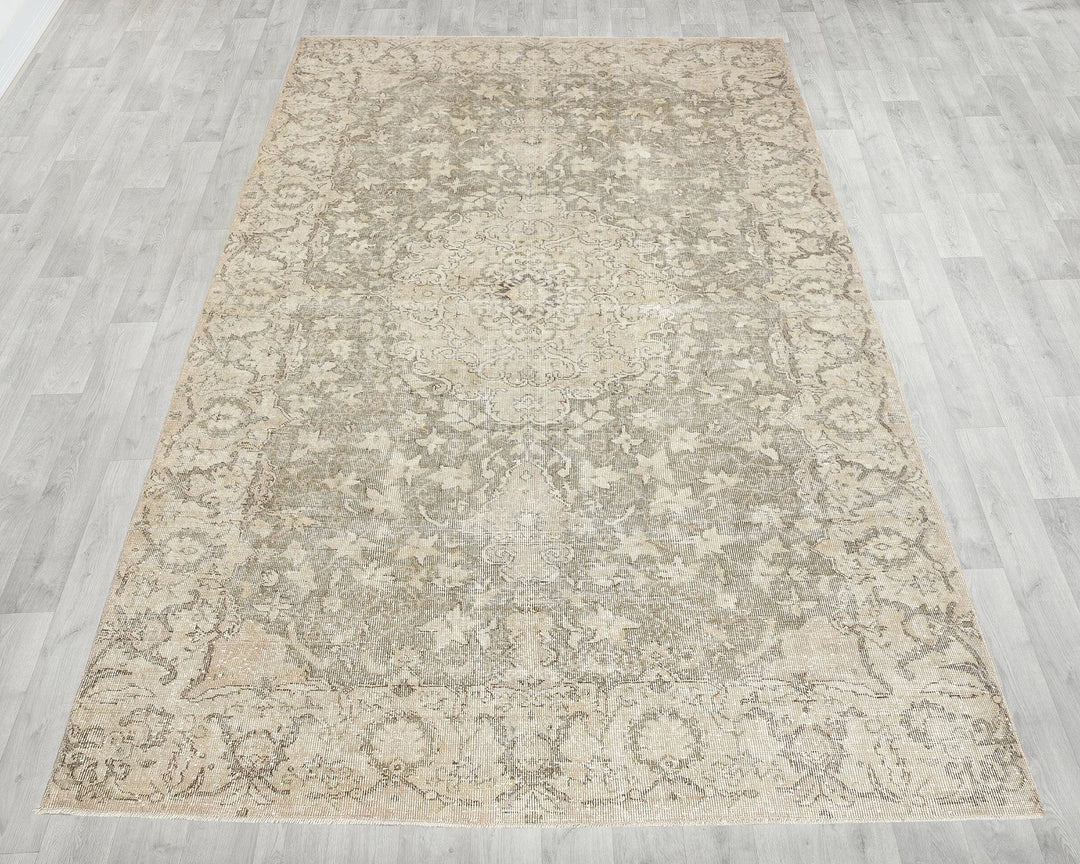 Multicolor Turkish Oushak Rug 6' 7" x 10' Hand-Knotted | No. VR59733