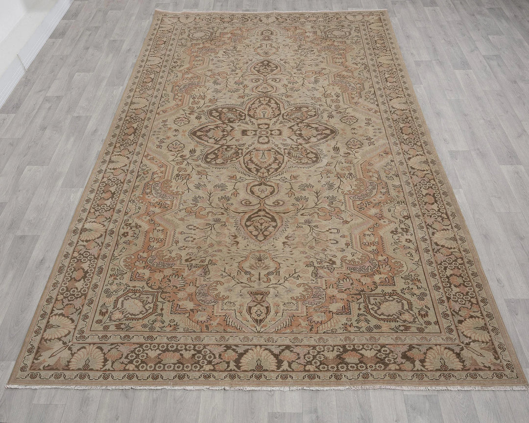 Multicolor Turkish Oushak Rug 6'5" x 9'5" Hand-Knotted | No. VR59877