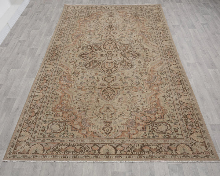Multicolor Turkish Oushak Rug 6'5" x 9'5" Hand-Knotted | No. VR59877