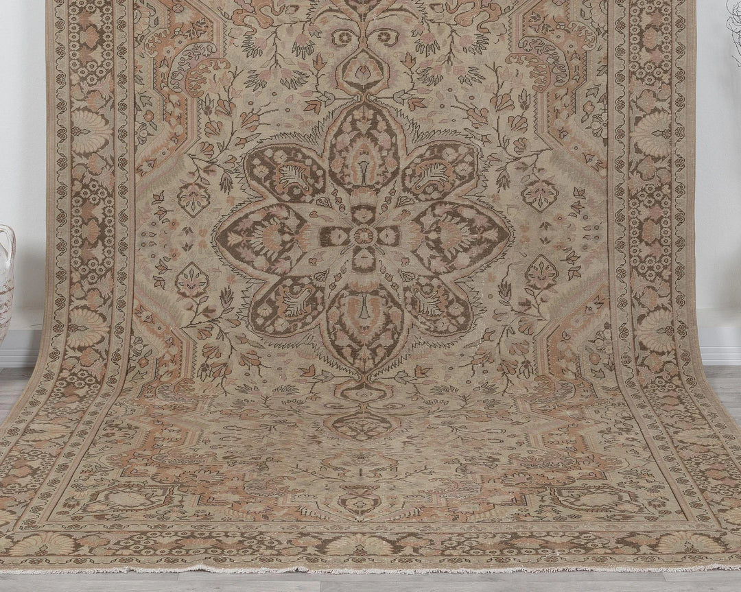 Multicolor Turkish Oushak Rug 6'5" x 9'5" Hand-Knotted | No. VR59877