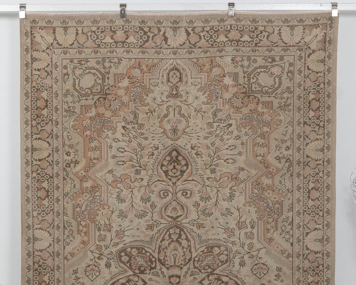 Multicolor Turkish Oushak Rug 6'5" x 9'5" Hand-Knotted | No. VR59877