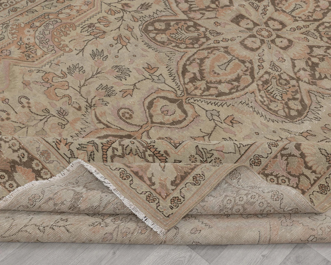 Multicolor Turkish Oushak Rug 6'5" x 9'5" Hand-Knotted | No. VR59877